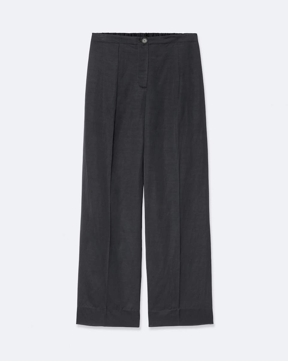 Leonie Mid-Rise Satin Wide-Leg Pants