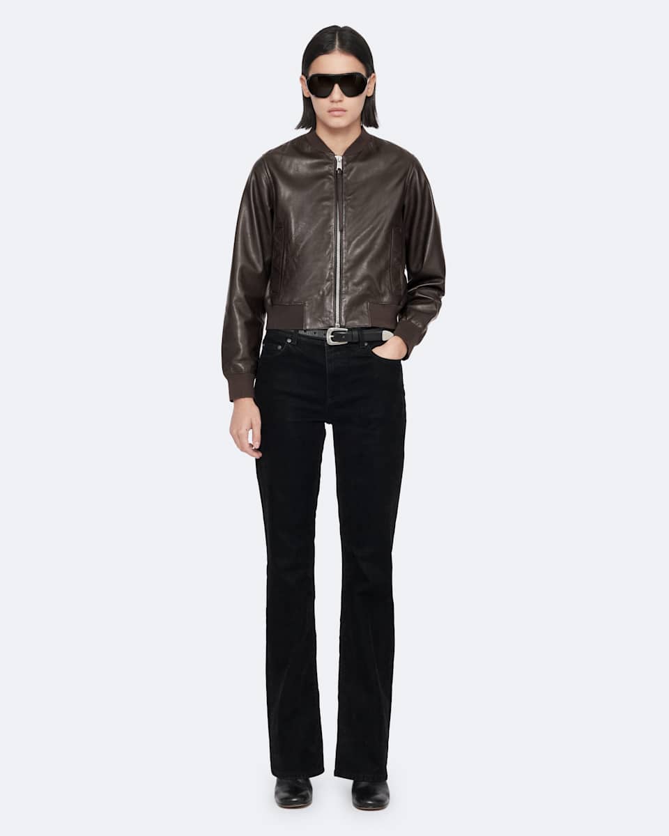 Orten Leather Bomber Jacket