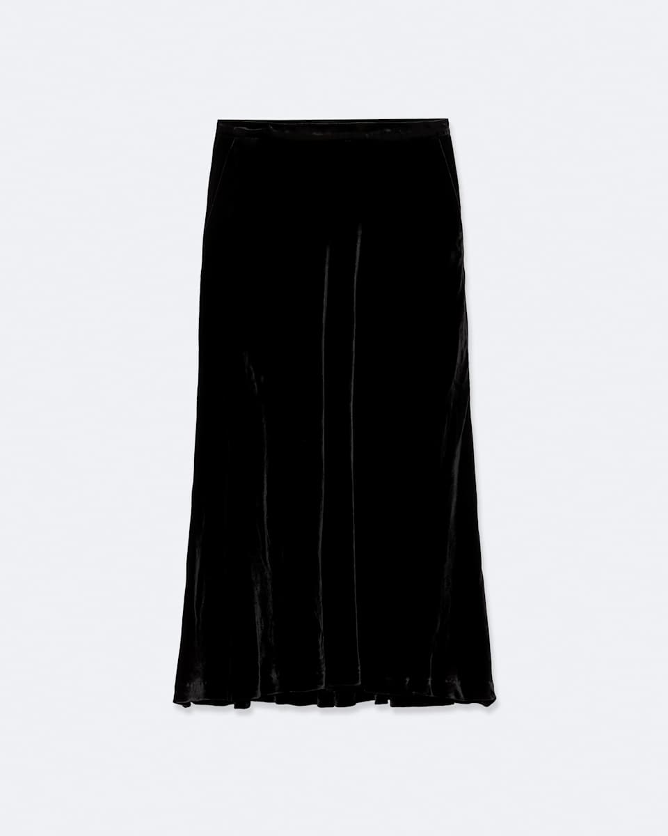 AllSaints Nalia Velvet Midi Skirt