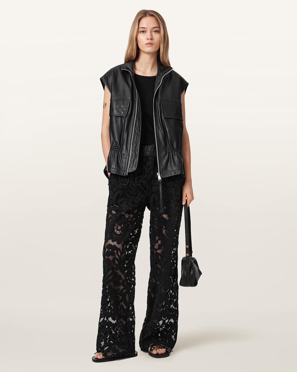 Amelie Straight Leg Lace Pants