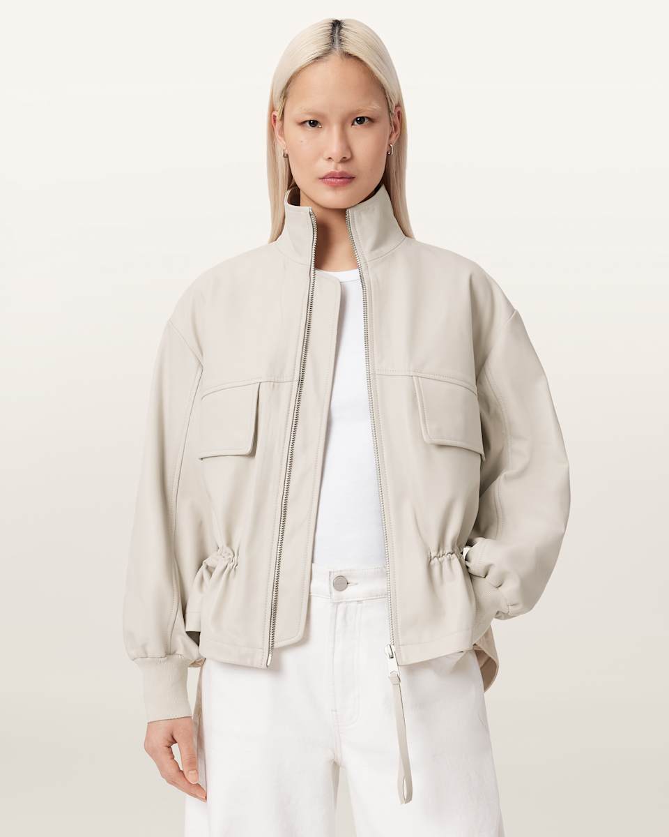 AllSaints Flor Leather Jacket