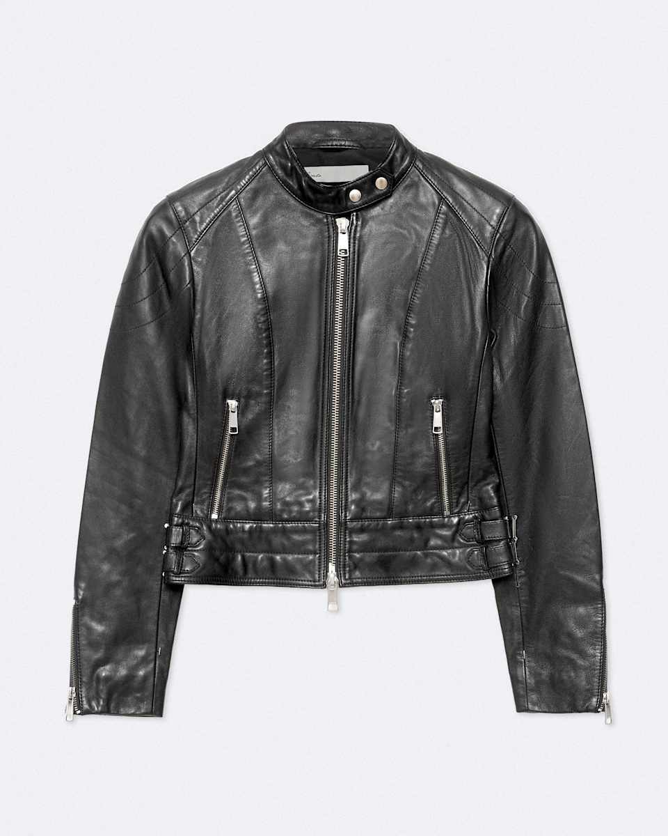 AllSaints Comet Cropped Leather Jacket