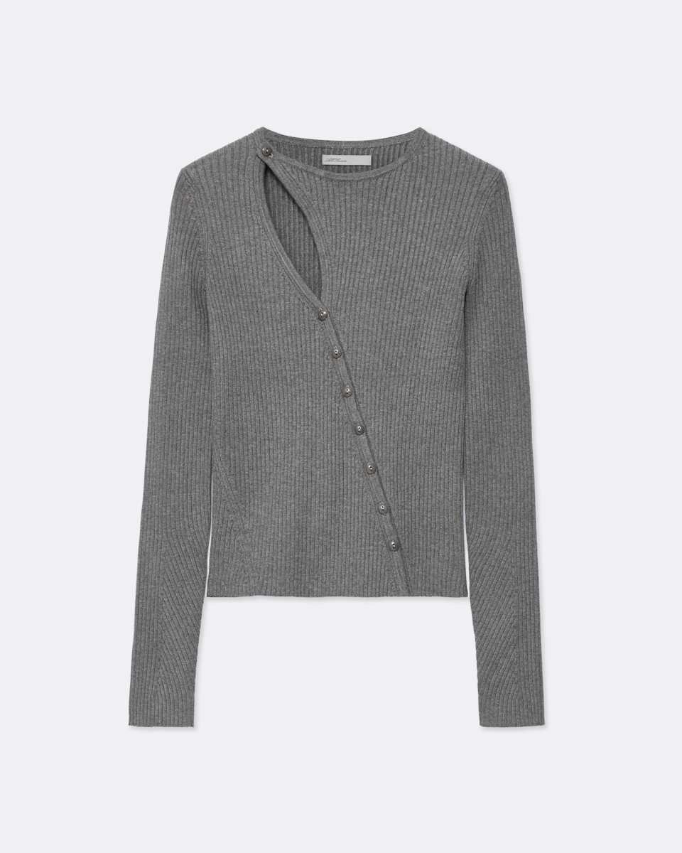 Cruz Asymmetric Button-Front Cardigan