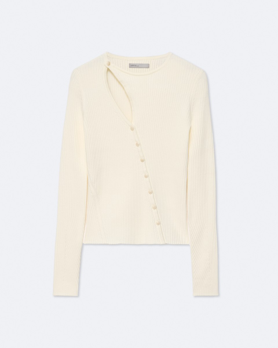 Cruz Asymmetric Button-Front Cardigan