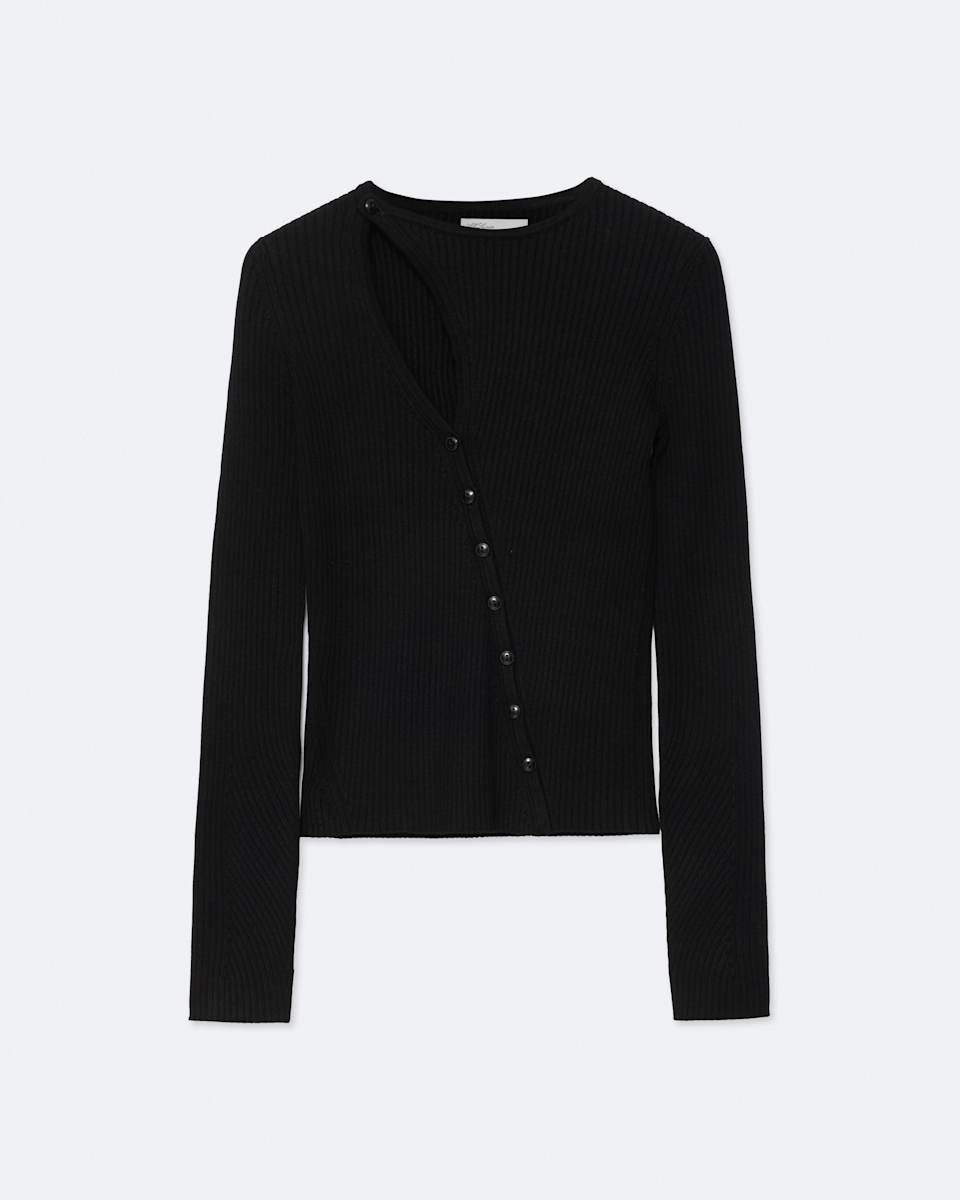 Cruz Asymmetric Button-Front Cardigan