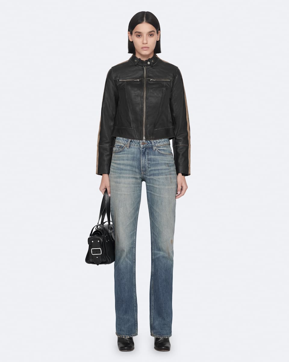 AllSaints Tiggy Fitted Leather Jacket