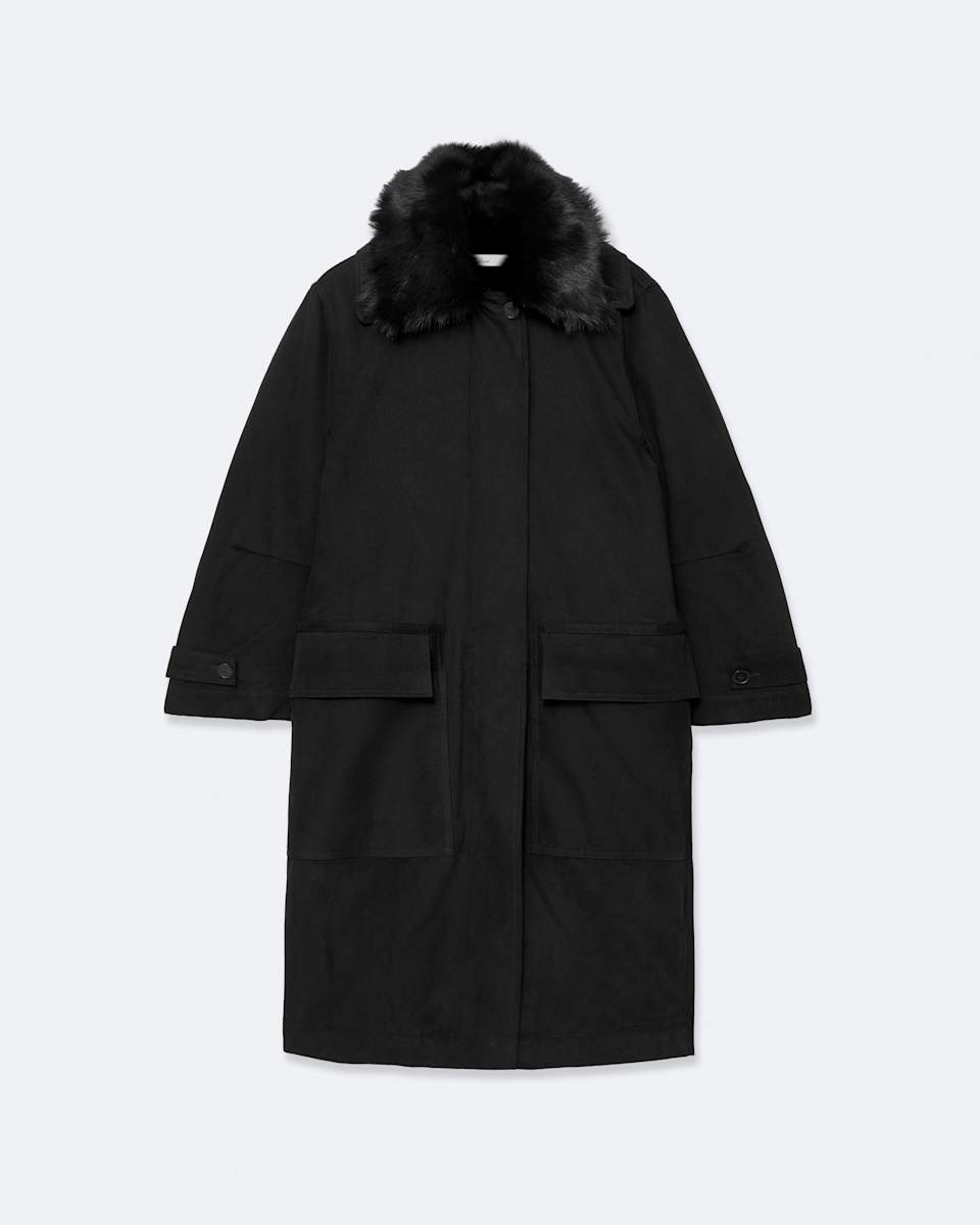 Seyka Double-Layer Shearling Coat