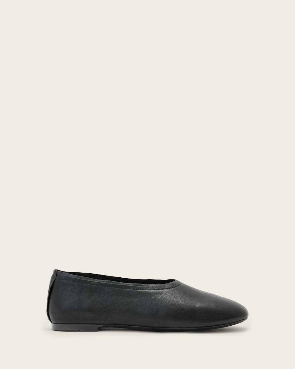 AllSaints Hailee Leather Ballet Flats