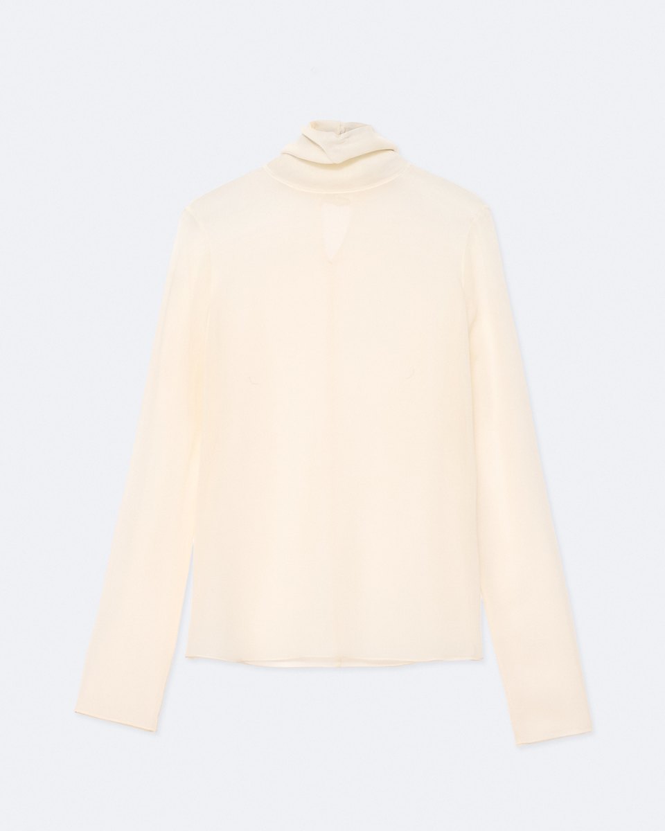 Kumi High-Neck Silk Top