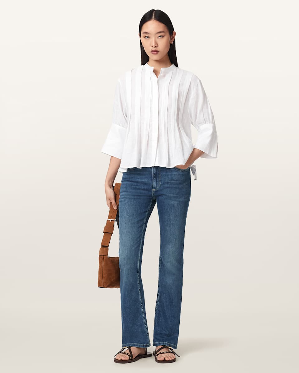 AllSaints Haldan Mid Rise Bootcut Denim Jeans