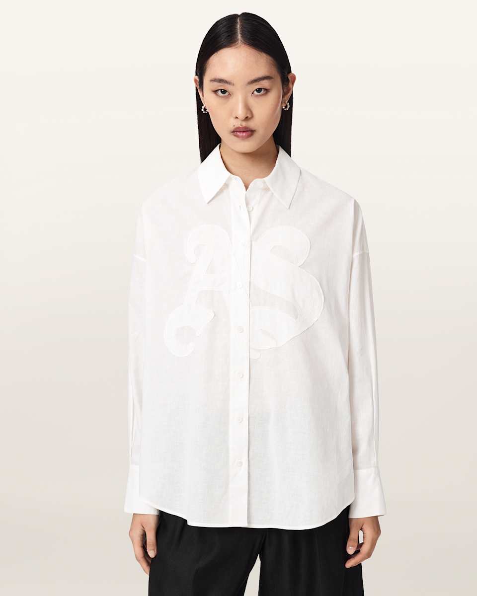 Sparrow Linen Blend Embroidered Shirt