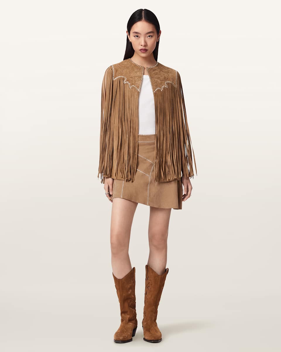 Suede Mini Skirt