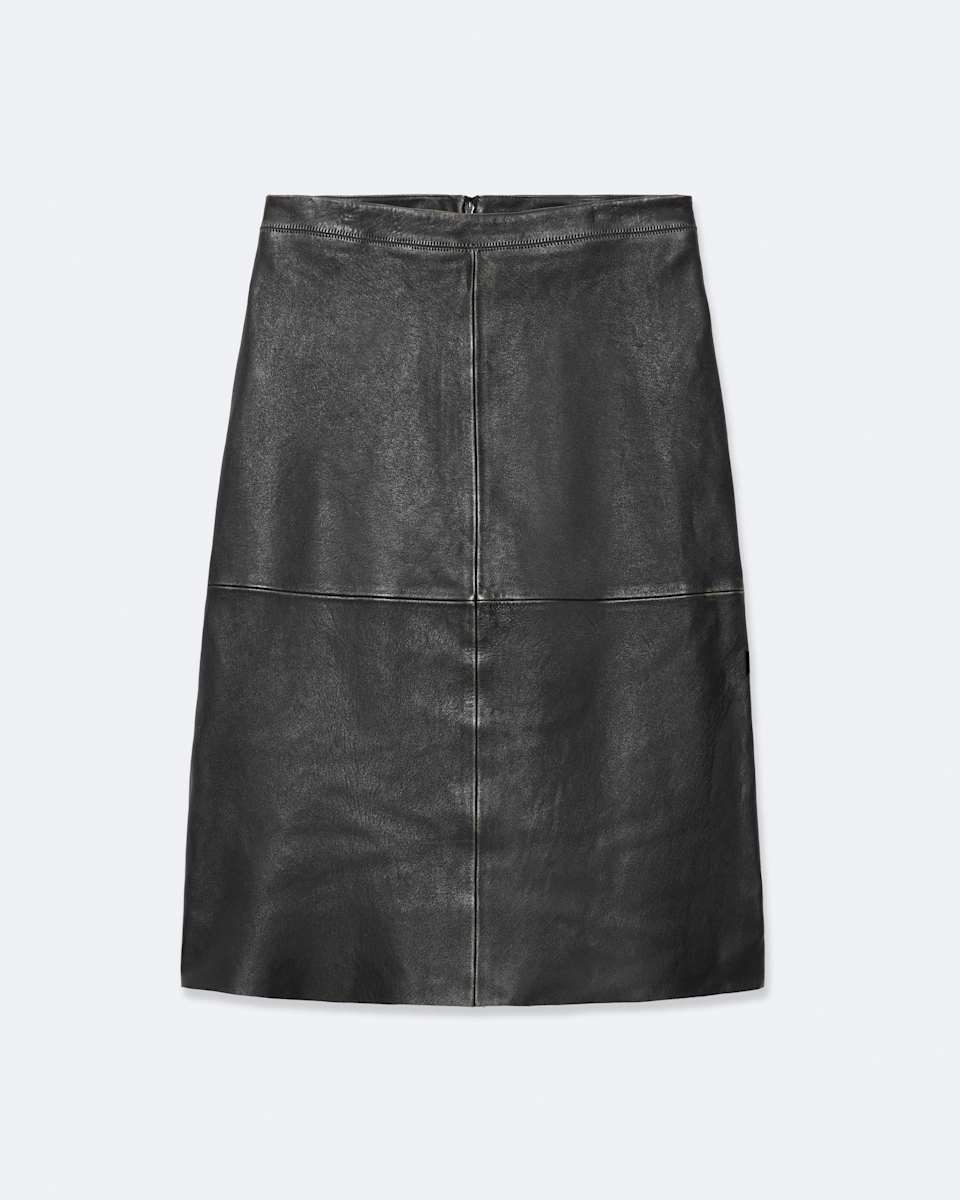 Olivia Leather Midi Skirt