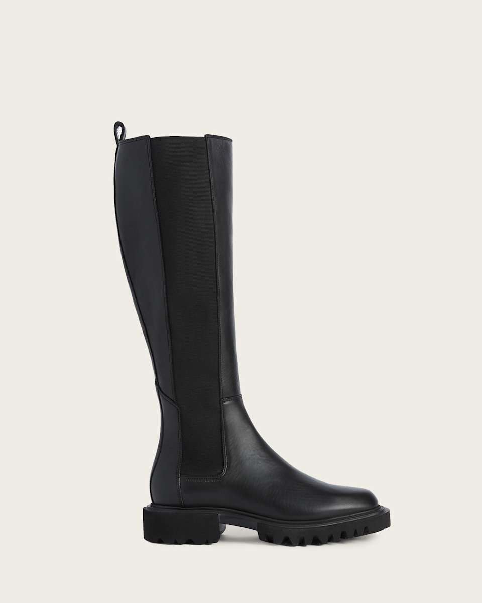 AllSaints Maeve Leather Knee High Boots