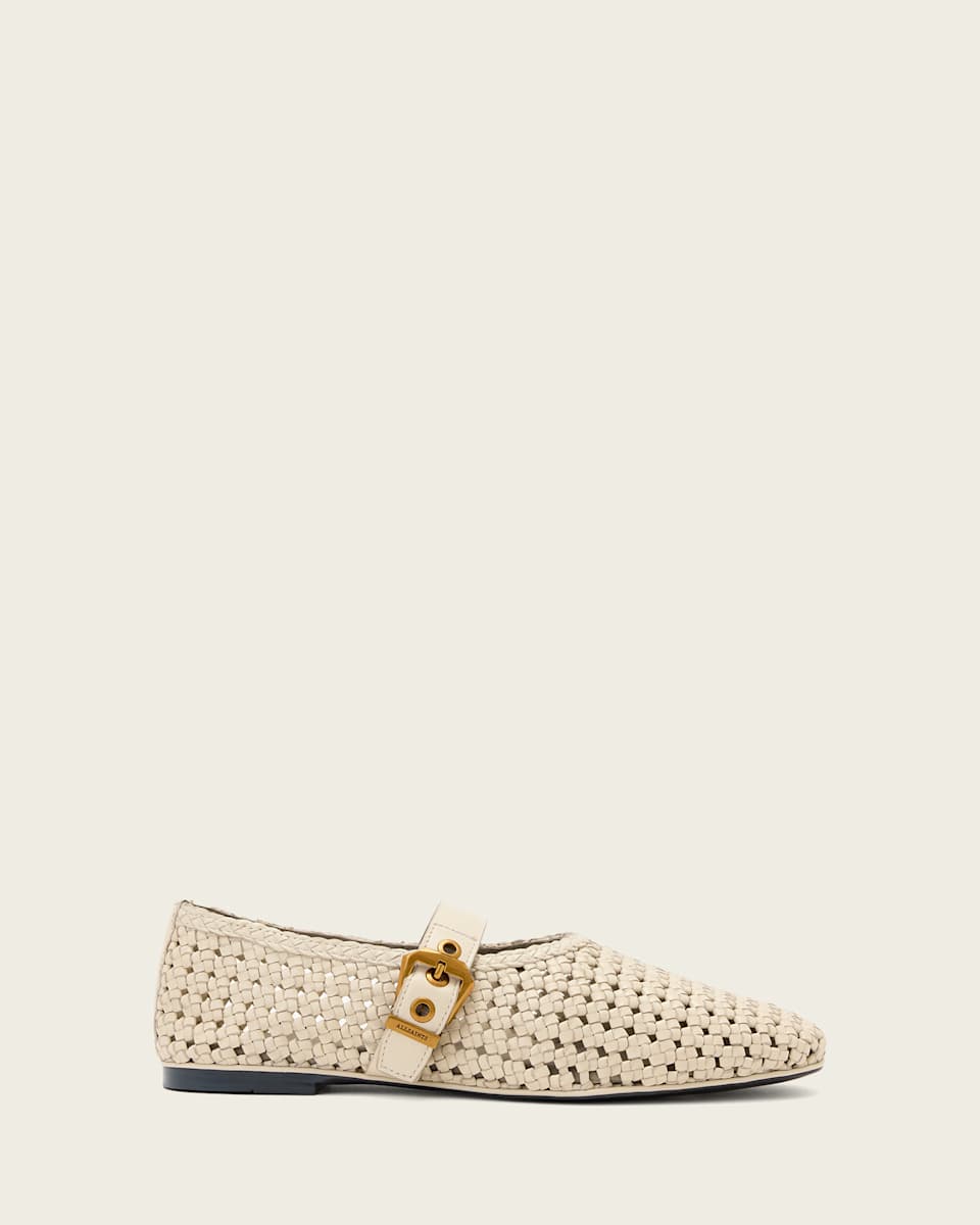 AllSaints Sabine Woven Leather Flats
