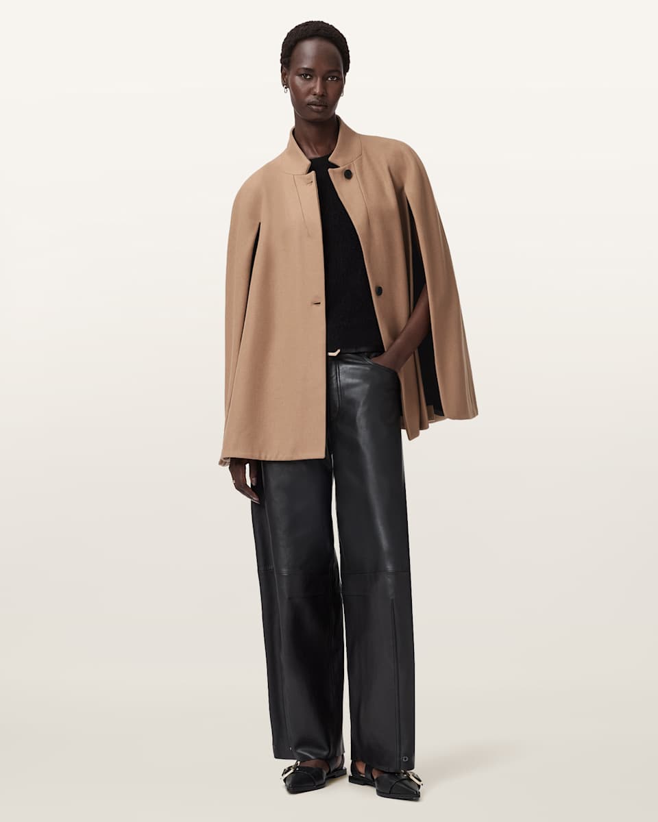 Lunis Wool Cape Coat