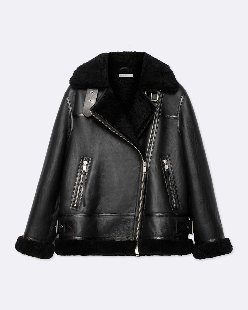 AllSaints Sydney Oversized Shearling Jacket