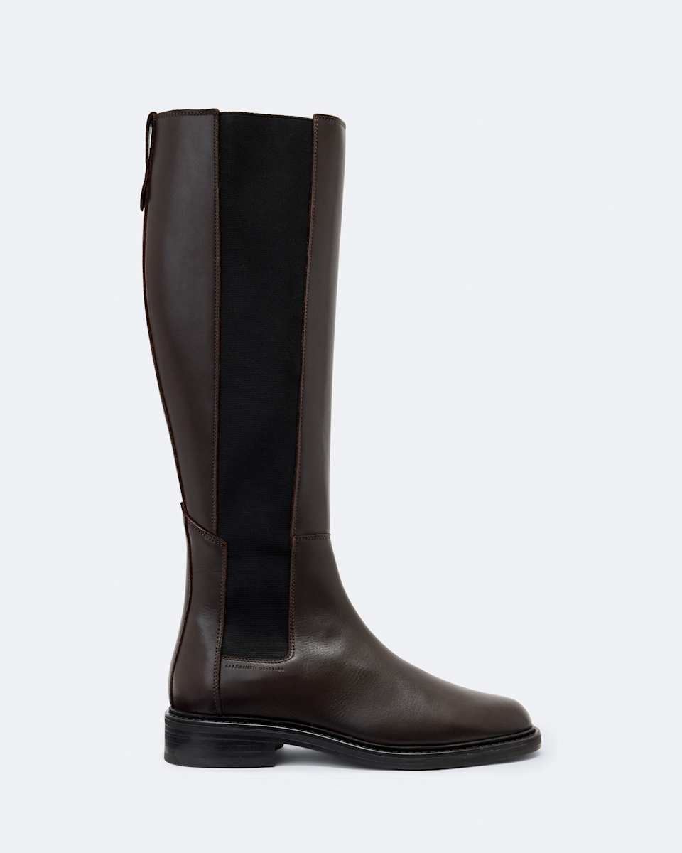 Bales Knee-High Leather Chelsea Boots