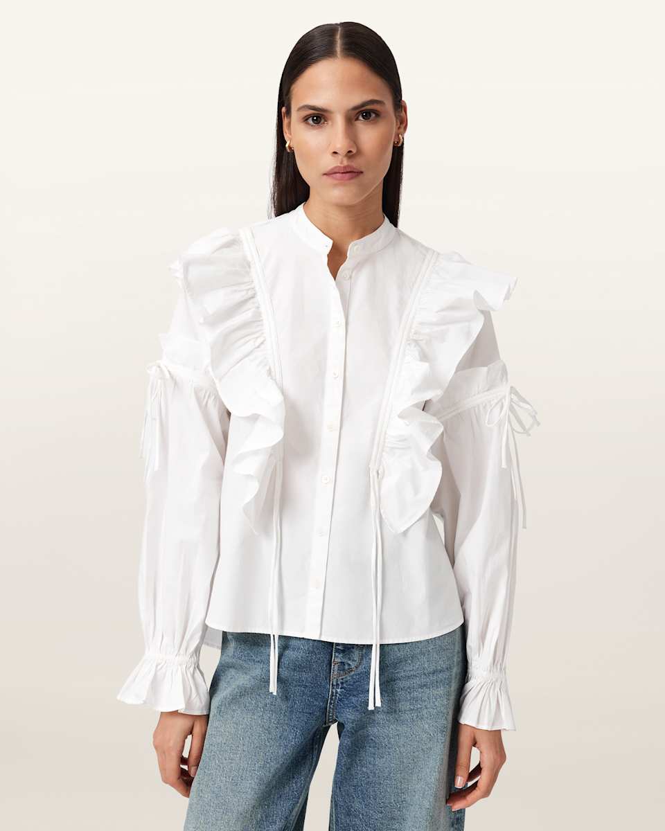 AllSaints Lulu Ruffled Cotton Shirt
