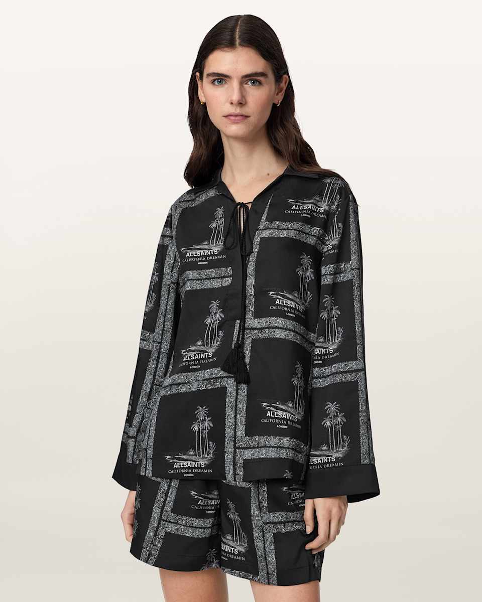 Lettie Pleated Long Sleeve Shirt