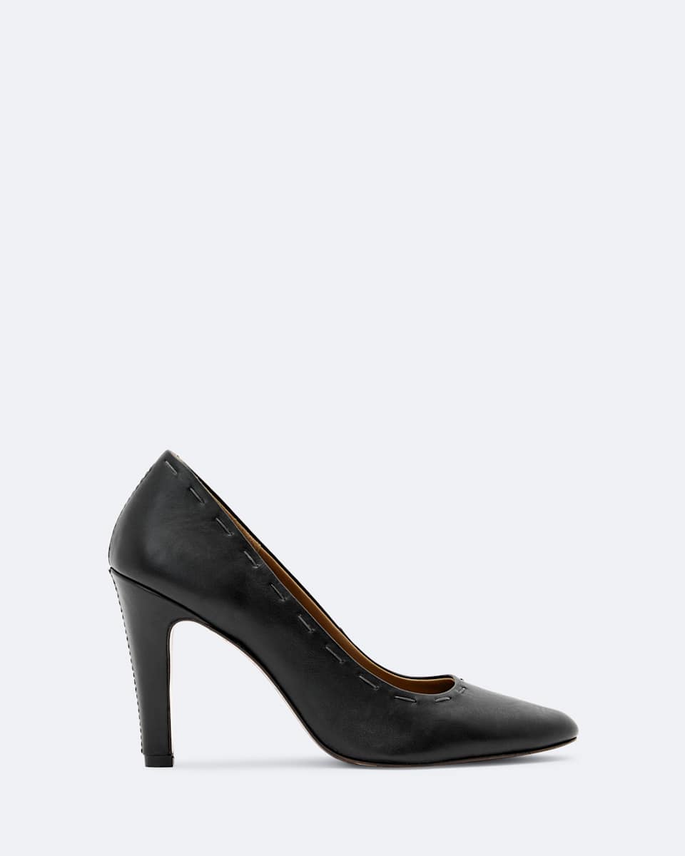 Anna Hand-Stitch Leather Court Shoes