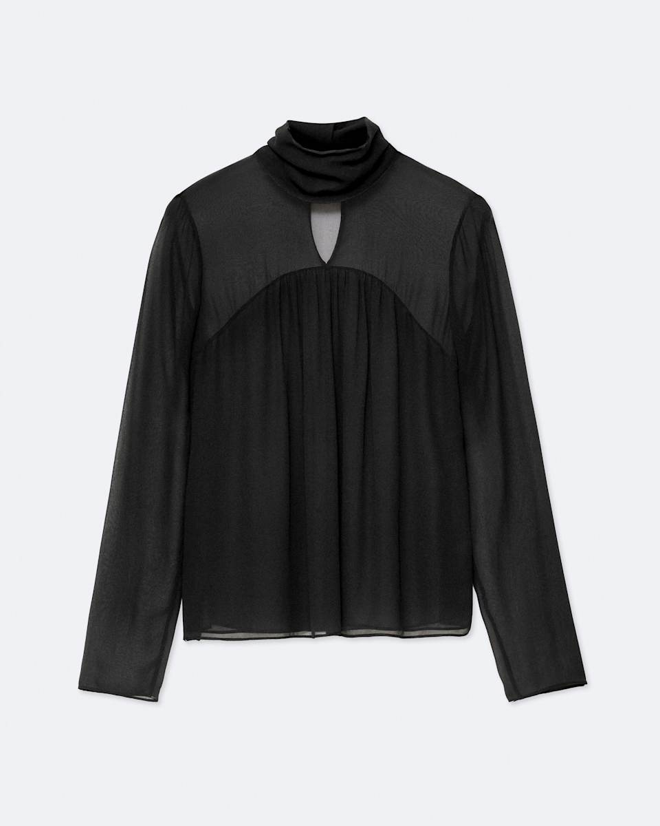 AllSaints Nadia Sheer Silk Top