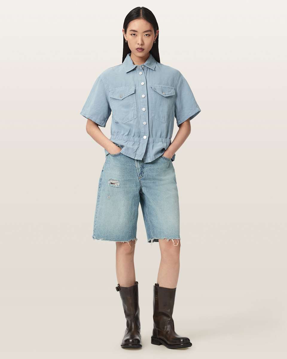 Tove Short Sleeve Linen Blend Shirt