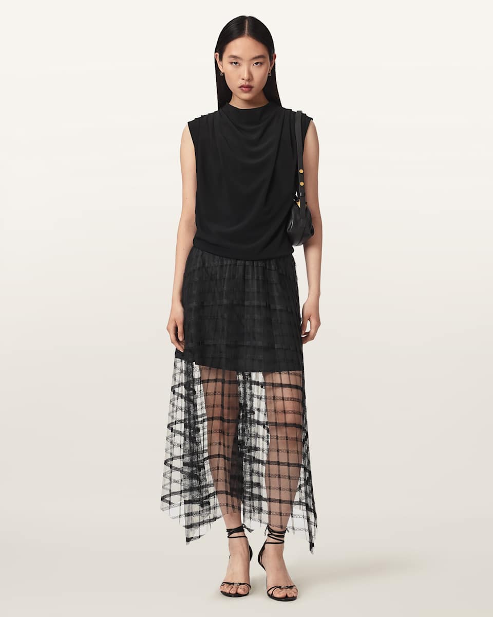 Overlay Midi Skirt