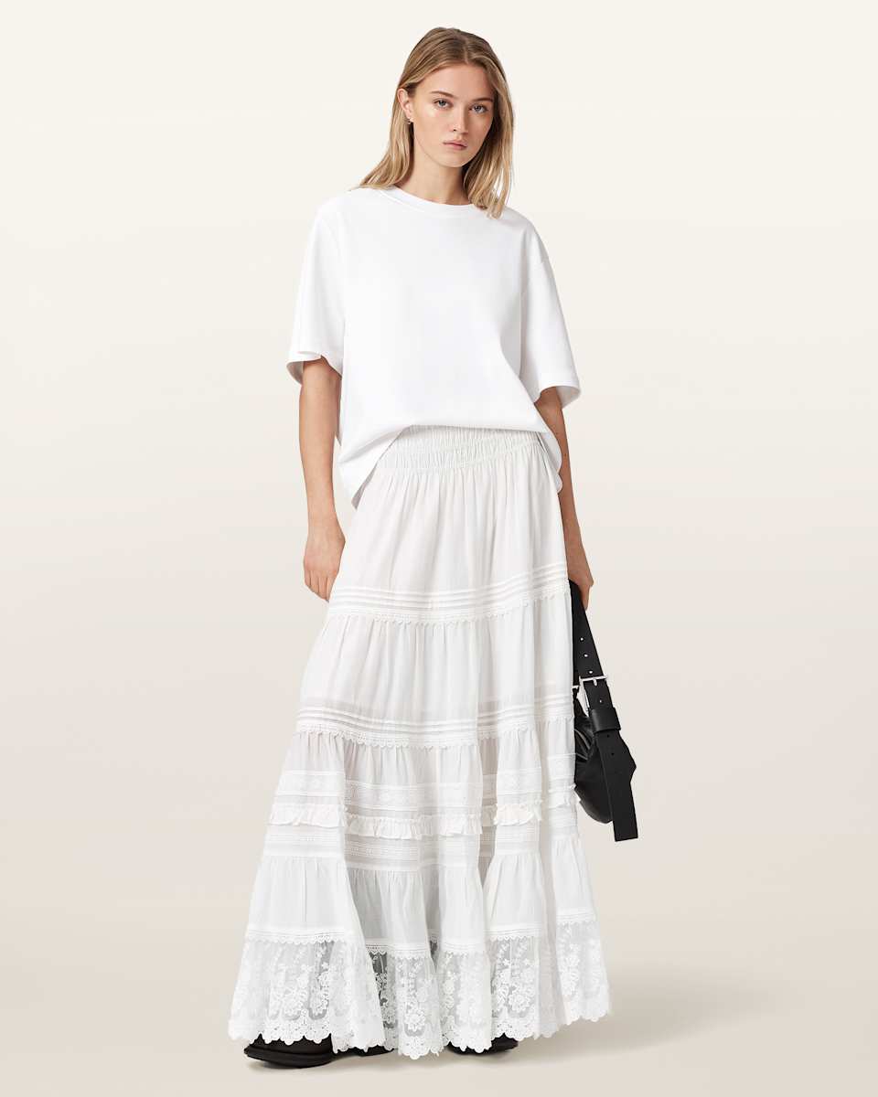 AllSaints Meadow Tiered Maxi Skirt