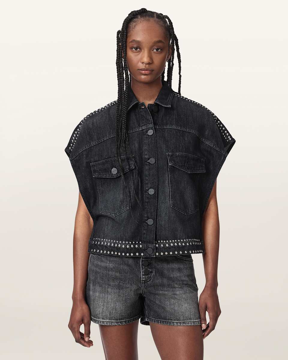 Alba Sleeveless Denim Shirt