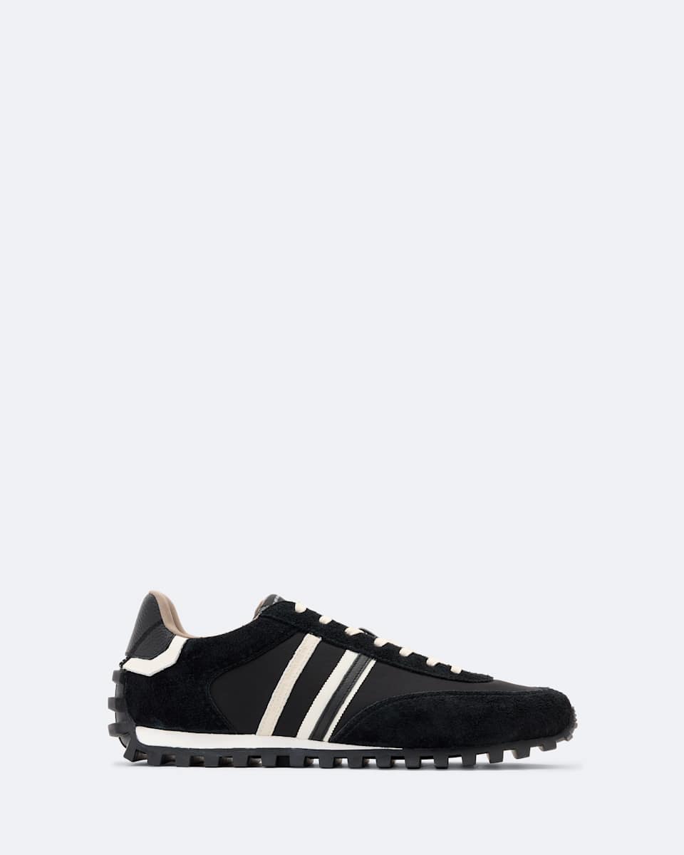 AllSaints Robin Nylon And Suede Runner Sneakers