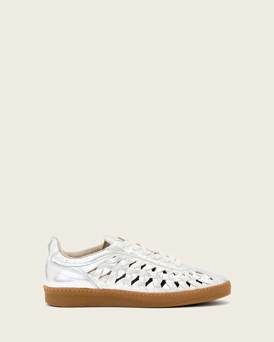 AllSaints Velma Leather Woven Sneakers