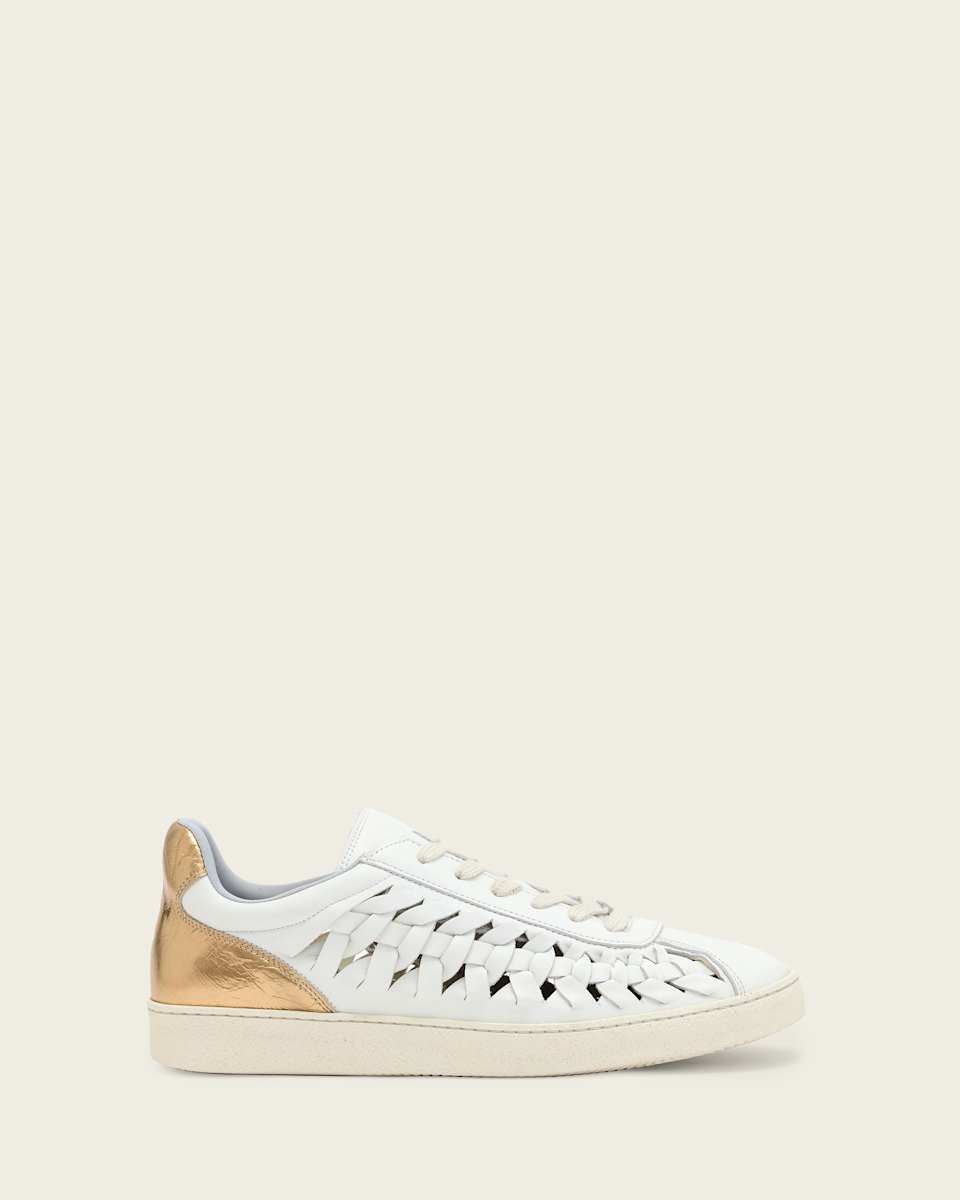 Velma Leather Woven Trainers