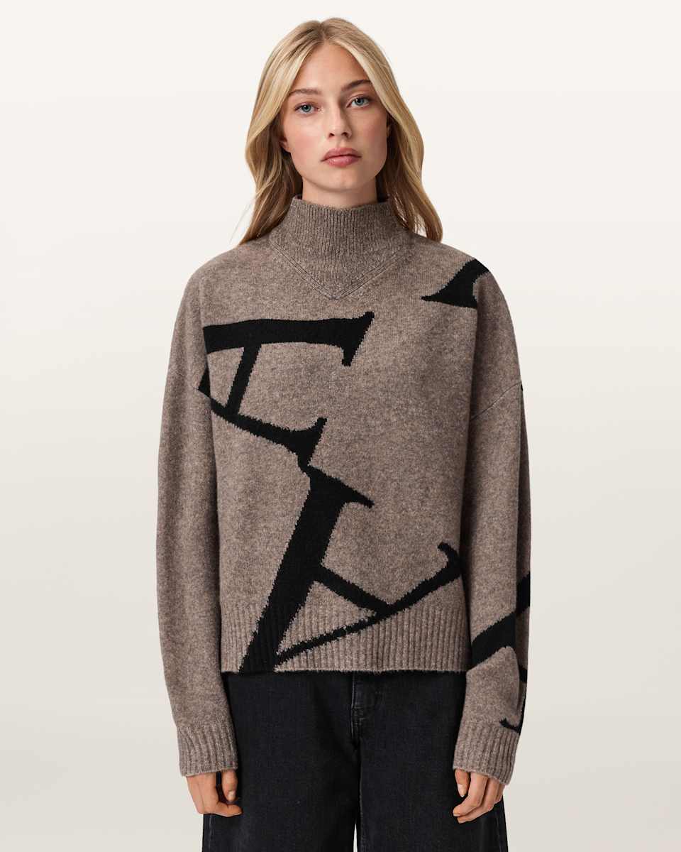 AllSaints A Star Wool Blend Sweater