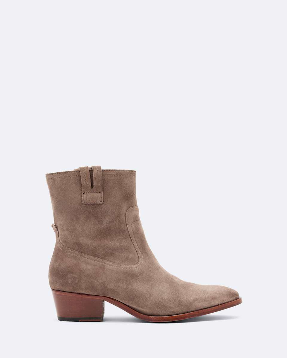 AllSaints Jura Suede Zip-Up Dress Boots