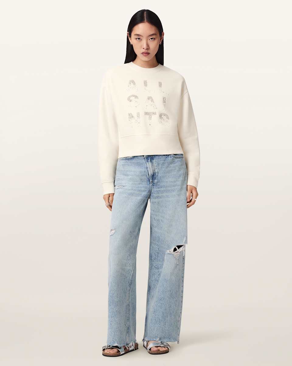 Stacks Separo Embellished Cropped Sweatshirt