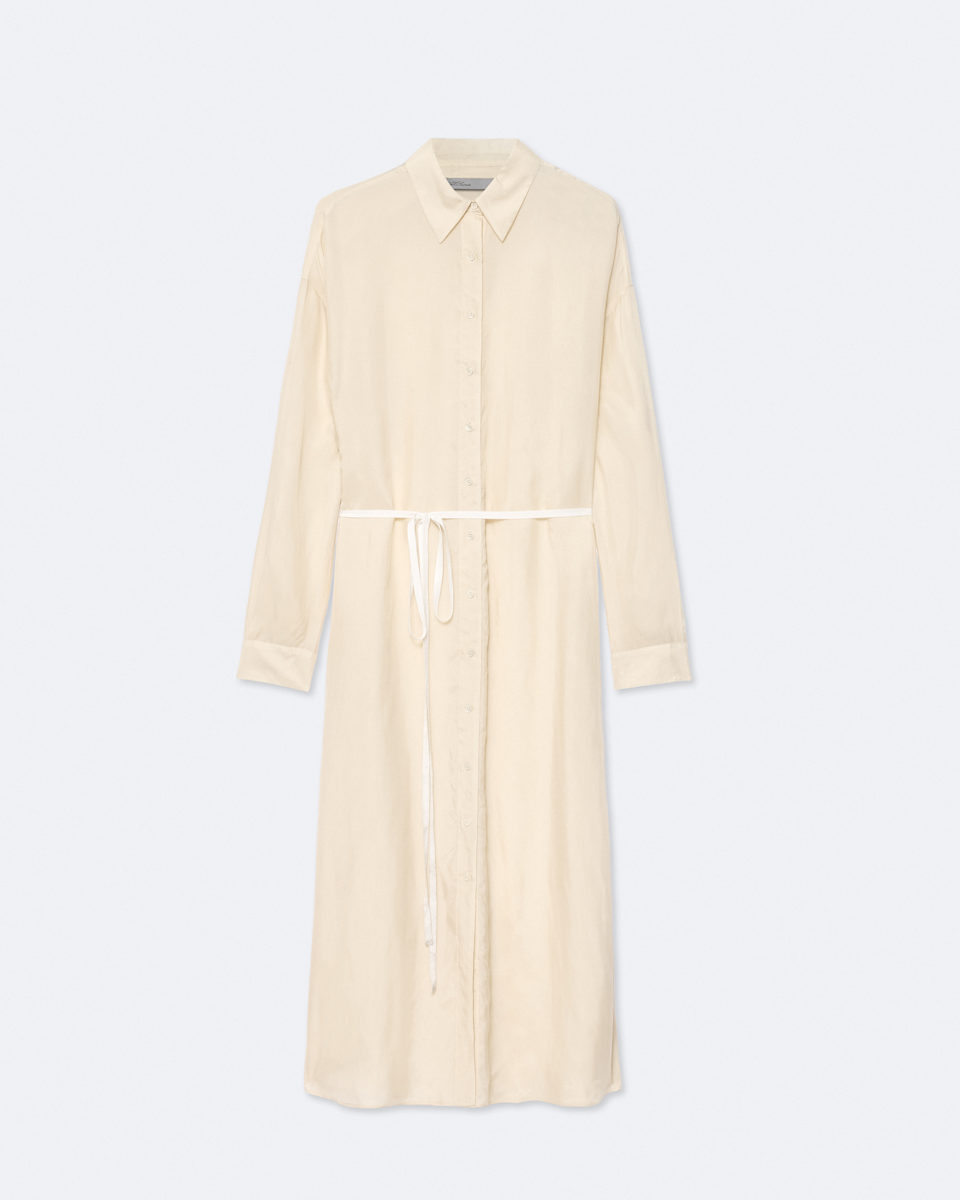 Yurra Tied Cupro Shirt Dress