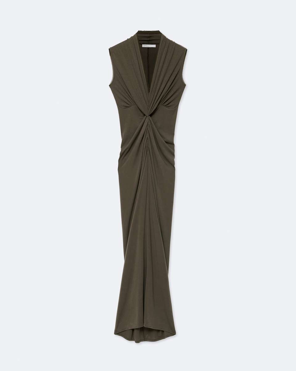 AllSaints Dariya Draped Jersey Maxi Dress