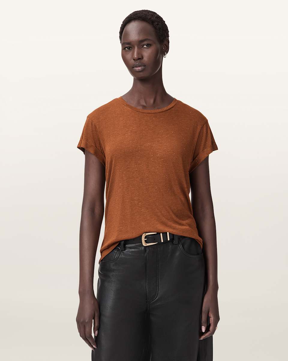 AllSaints Anna Short Sleeve Shimmer T-Shirt