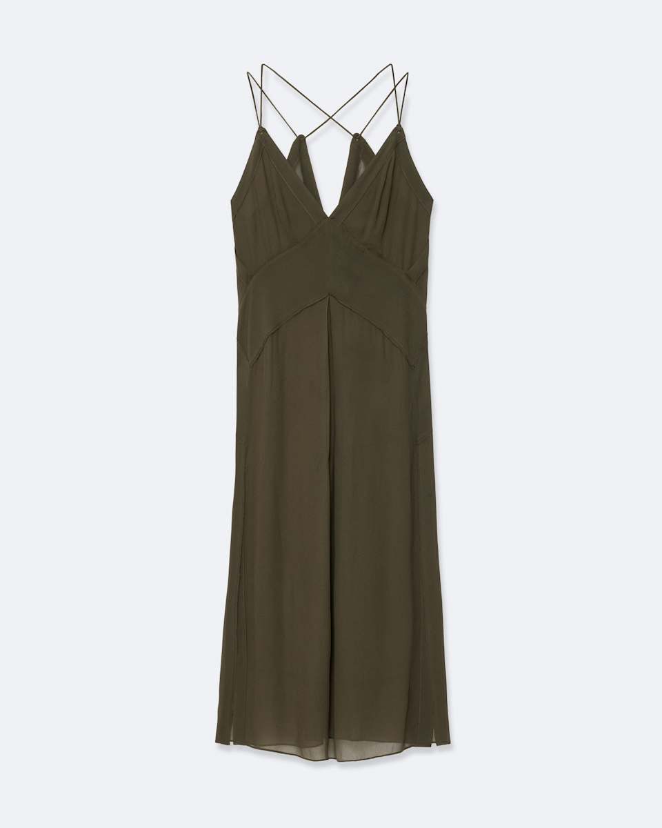 Fawn Viscose Midi Slip Dress