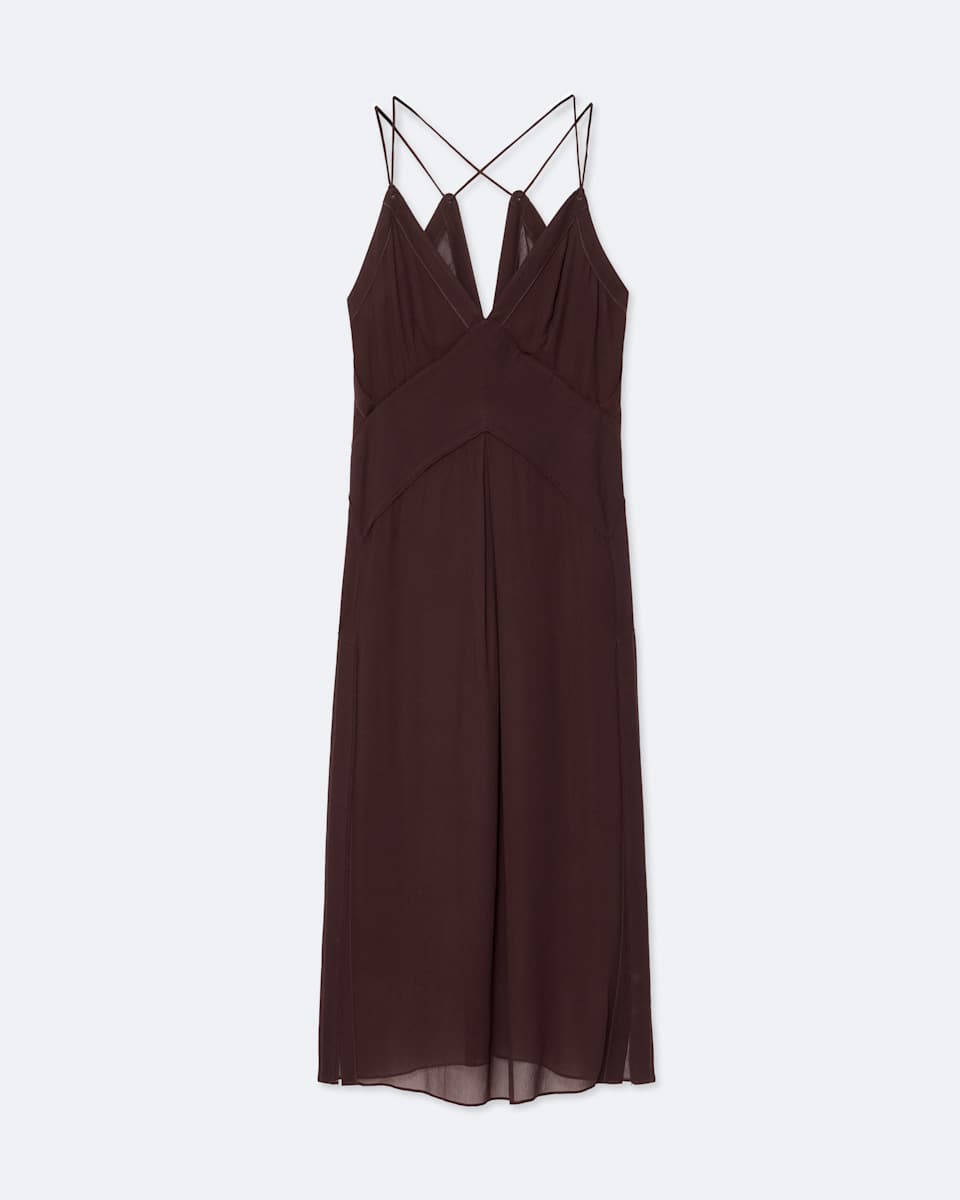Fawn Viscose Midi Slip Dress