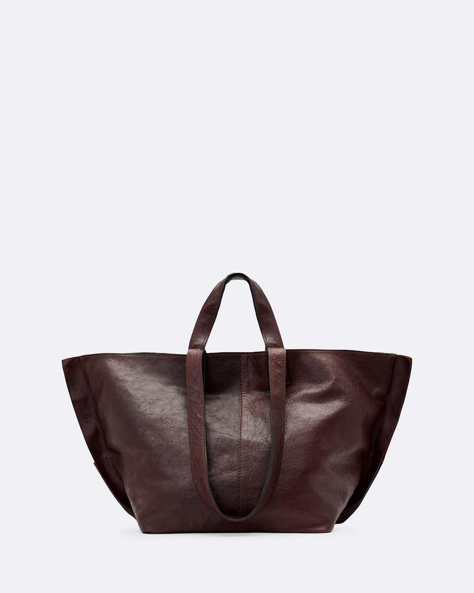 Leather tote bag