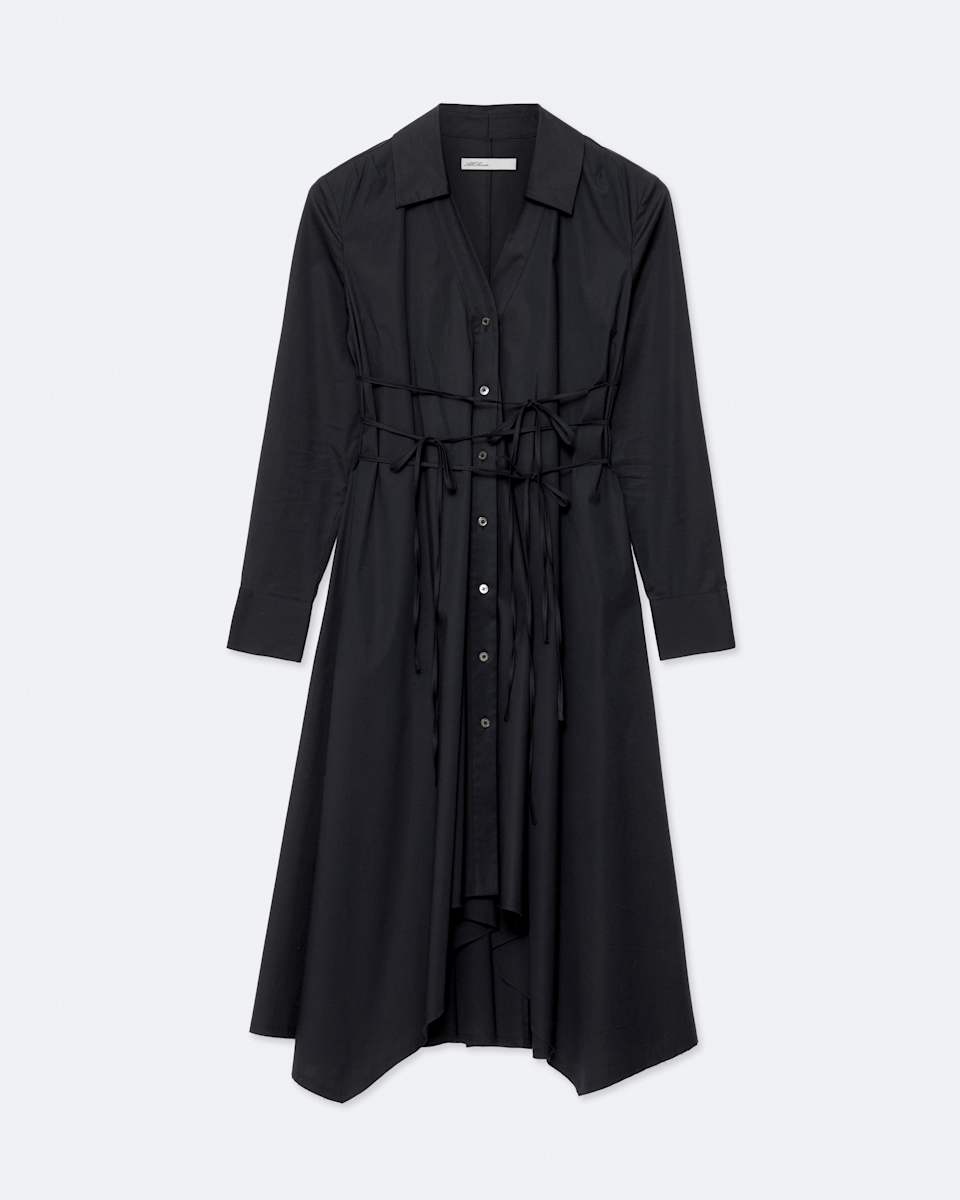 Marley Asymmetric Cotton-Poplin Shirt Dress