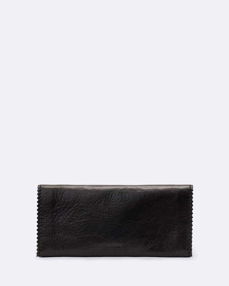 Siloh Pinked-Edge Leather Continental Wallet