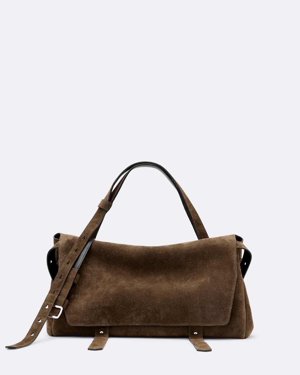 AllSaints Joan Medium Suede Satchel