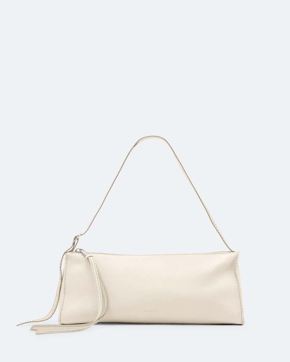 Siloh Pinked-Edge Leather Shoulder Bag