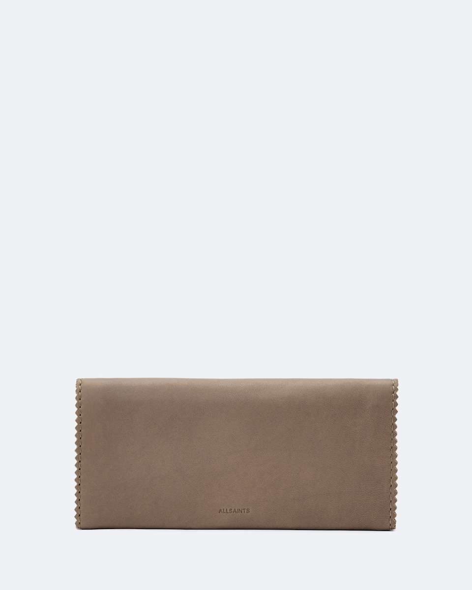 Siloh Pinked-Edge Leather Continental Wallet