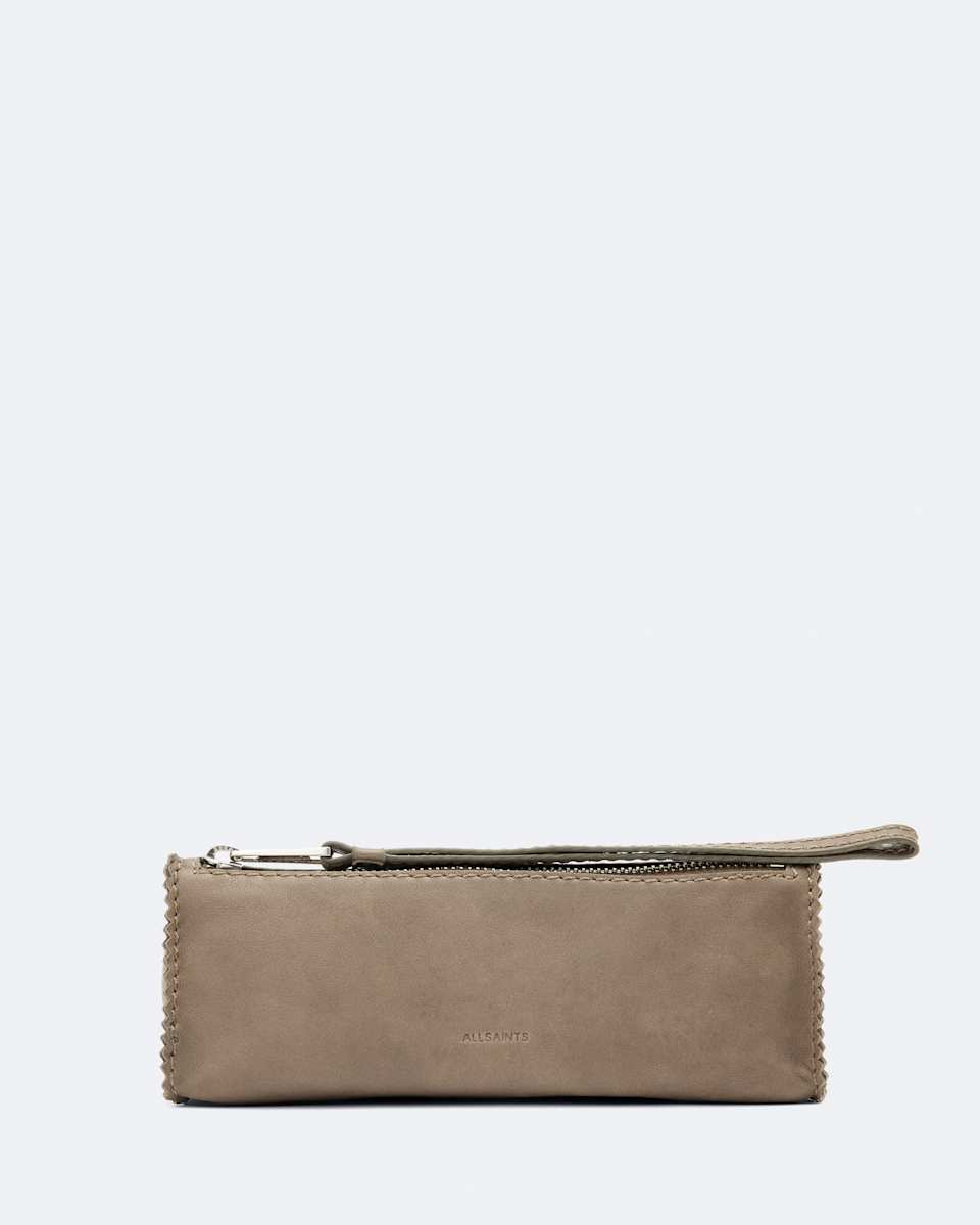 Siloh Pinked-Edge Leather Pencil Case