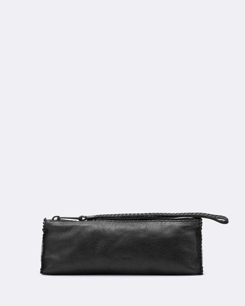 Siloh Pinked-Edge Leather Pencil Case