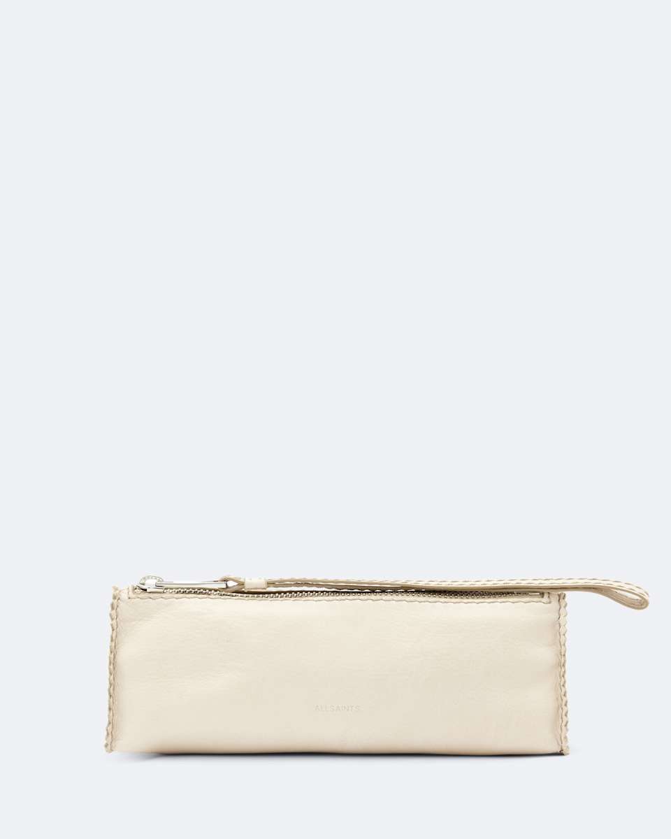 Siloh Pinked-Edge Leather Pencil Case